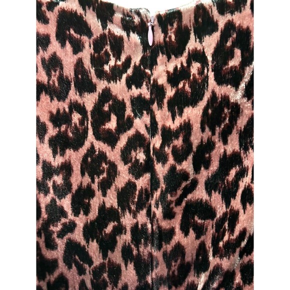 J Crew Velour Faux Wrap Animal Print Short Sleeve Dress Size 00 - Picture 7 of 10